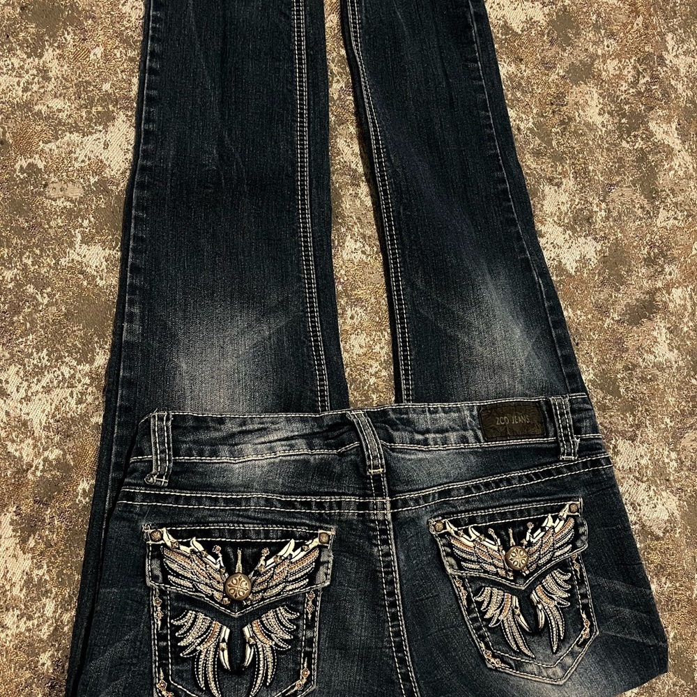 ZCO Women's Skinny Jeans with Embroidered Pockets